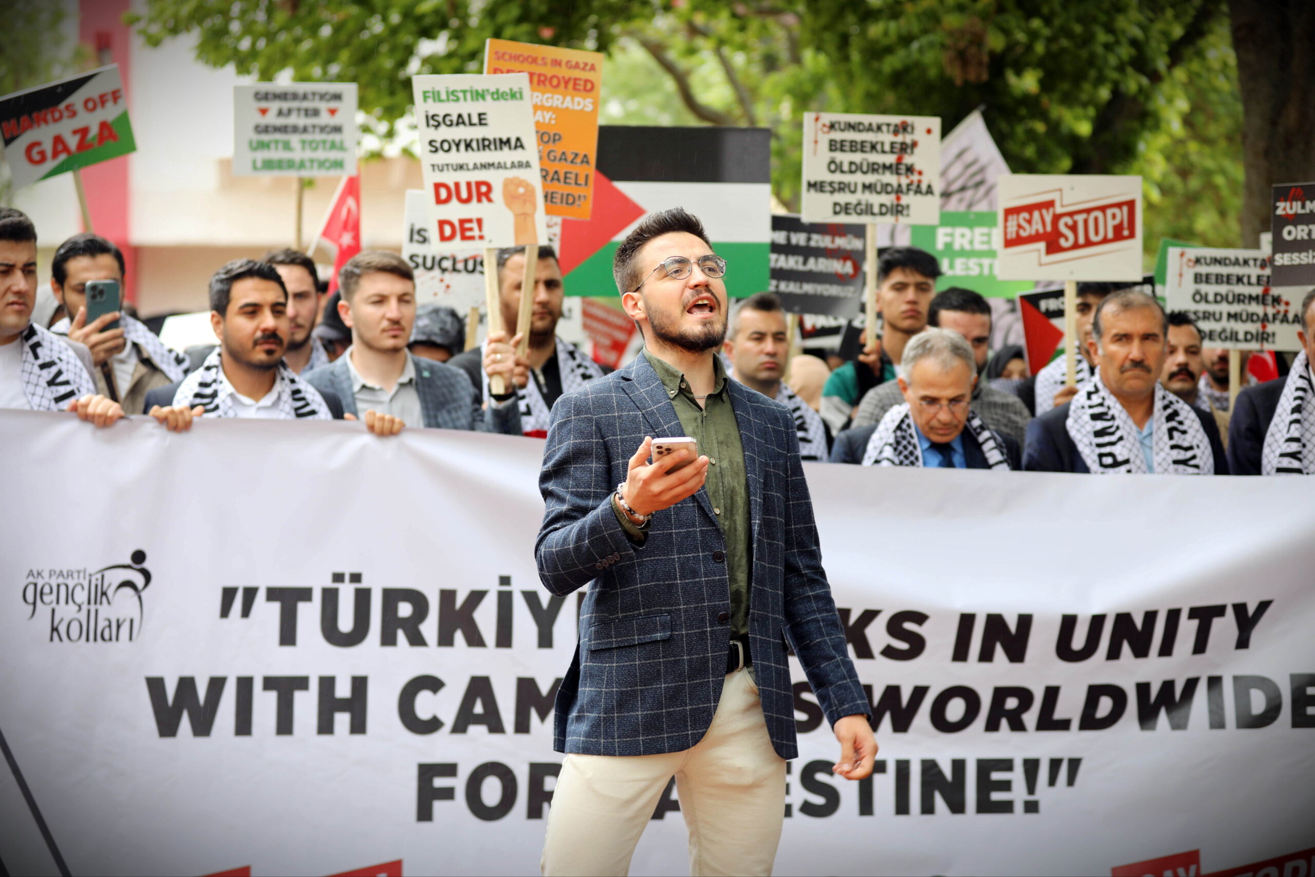 Gaziantep’te üniversite öğrencilerinden ABD’deki Filistin eylemlerine destek