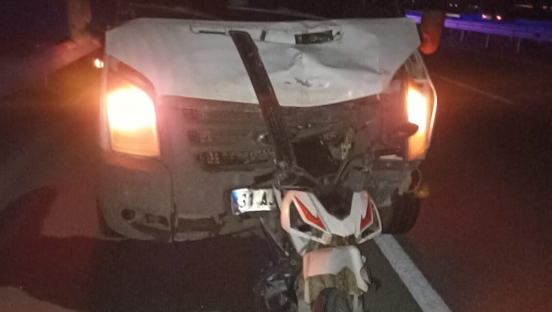 Gaziantep’te kamyonetle çarpışan motosikletin sürücüsü öldü